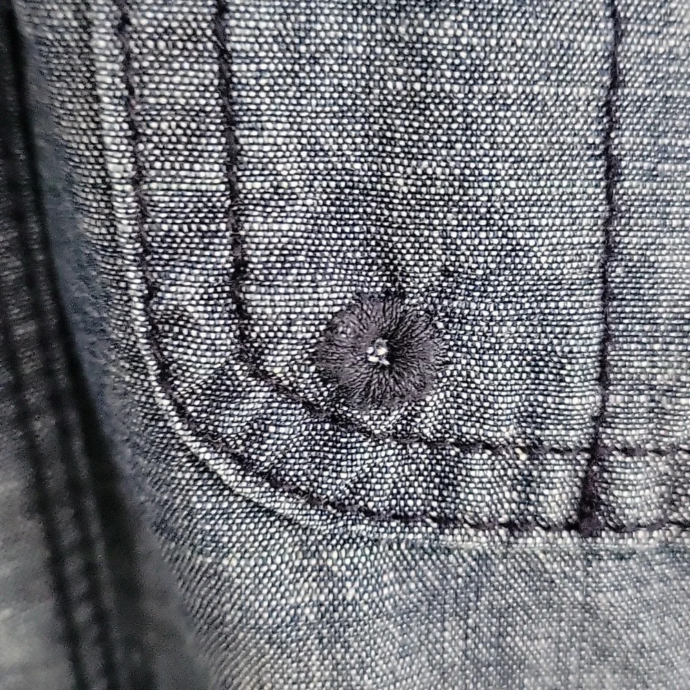 Duluth Trading Organic Cotton Rootstock Denim Long Sleeve Gardening Dress SZ XS - Picture 13 of 14